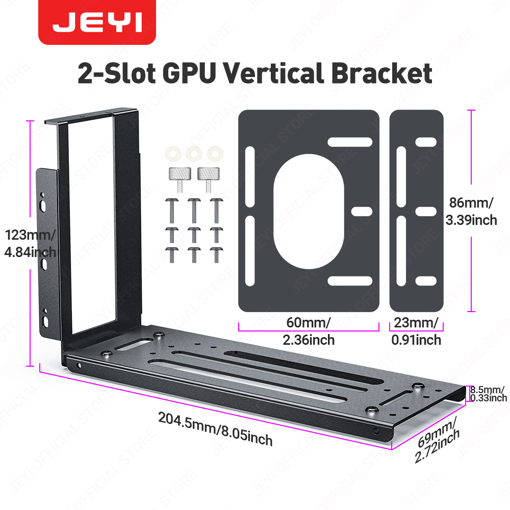 Vertical Gpu Bracket - Монтажный кронштейн для вертикальной видеокарты JEYI,